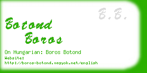 botond boros business card